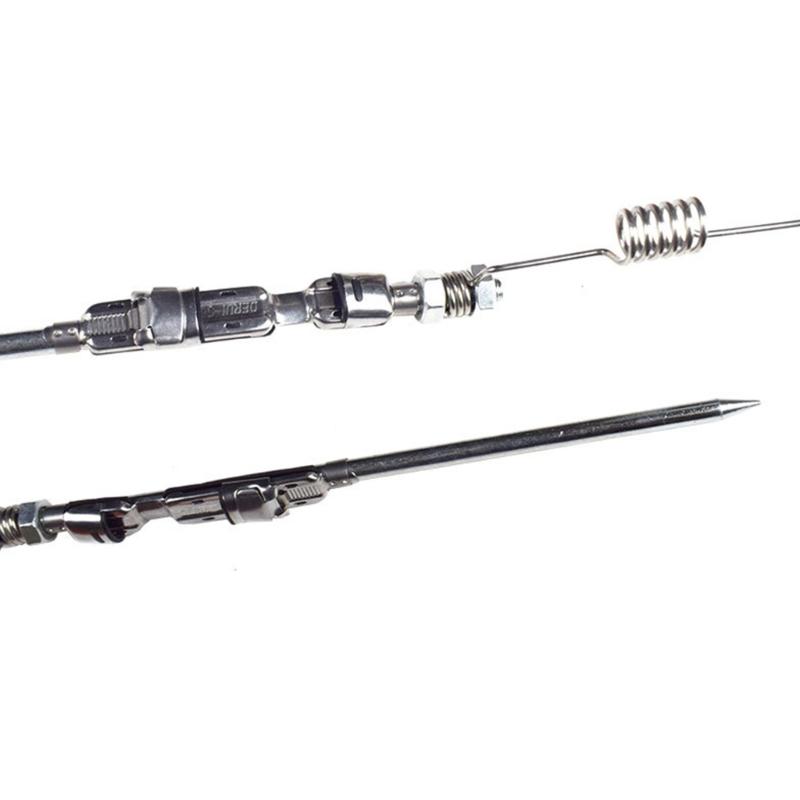 Ice Fishing Rod, Automatic Travel Device with High Visibilities Light Weight Ice Fishing Stick, Metal Ice Fishing Rod