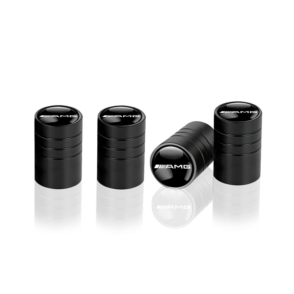 4Pc Car Metal Wheel Tire Air Valve Dust Caps Accessories for Mercedes-Benz Maybach E-Class C-Class S-Class S450 S560 S600 S680