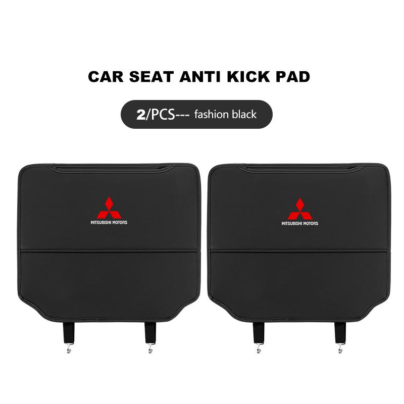 For Mitsubishi Leather Car Seat Backrest Protection Anti-kick Mat Accessories Outlander Lancer Cross Colt Xpander Mirage Attrage