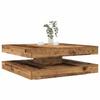 Coffee Table 360 Degrees Swivel Old Wood 90x90x34.5 Cm