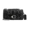 Tabby 20 Rivet Push Lock Sheepskin Crossbody Bag Women's Black