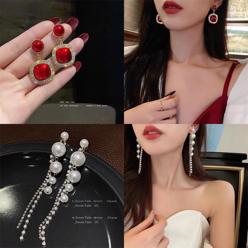 New Luxury Rhinestone Square Stud Earrings - Elegant, Versatile Design for Women, 2022