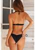 2023 Euro-American Drawstring Strap Gathered Split Swimsuit Bikini