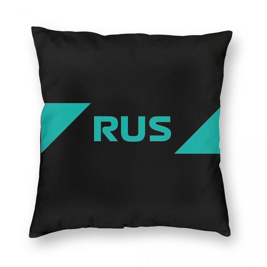 George Russell Banner Quadratisches Kissenbezug Polyester Leinen Samt Muster Reißverschluss Dekoration Wurfkissenbezug Auto
