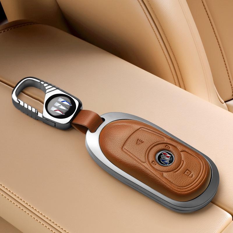 Compatible Key Case for Buick Encore, Envision, Regal, Envision GX/Flag Models, Shell Buckle Design.