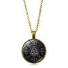 Retro Mysterious Astrological Disk, Same Style for Men and Women, Time Clavicle Chain Jewelry, Pendant Necklace
