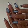 Mandelförmiger Nagellack 3D Dreidimensional Reines Verlangen Blume Schmetterling Abnehmbarer Falscher Nagel Fertigprodukt