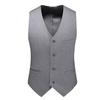 Luxury Men Wedding Suit Vests New Fashion Male Slim Solid Color Business Office Large Size Formal Suit Vest Men Gentleman