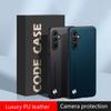 For Samsung M3 G M1 M Plain PU Leather Matte Case For Galaxy M34 A Silicone Ultra Thin Soft Frame Shookproof Bumper Cover