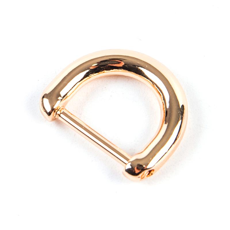 Kovová D-kroužková přezka, třmenový uzávěr pro kožené řemeslo, popruh na tašku, opasek, rukojeť