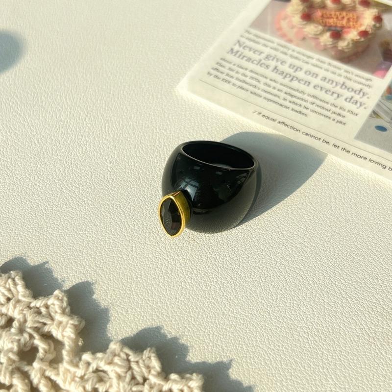 Trendy Colored Zircon Resin Rings Modern Designs For Casual Or Formal Occasions