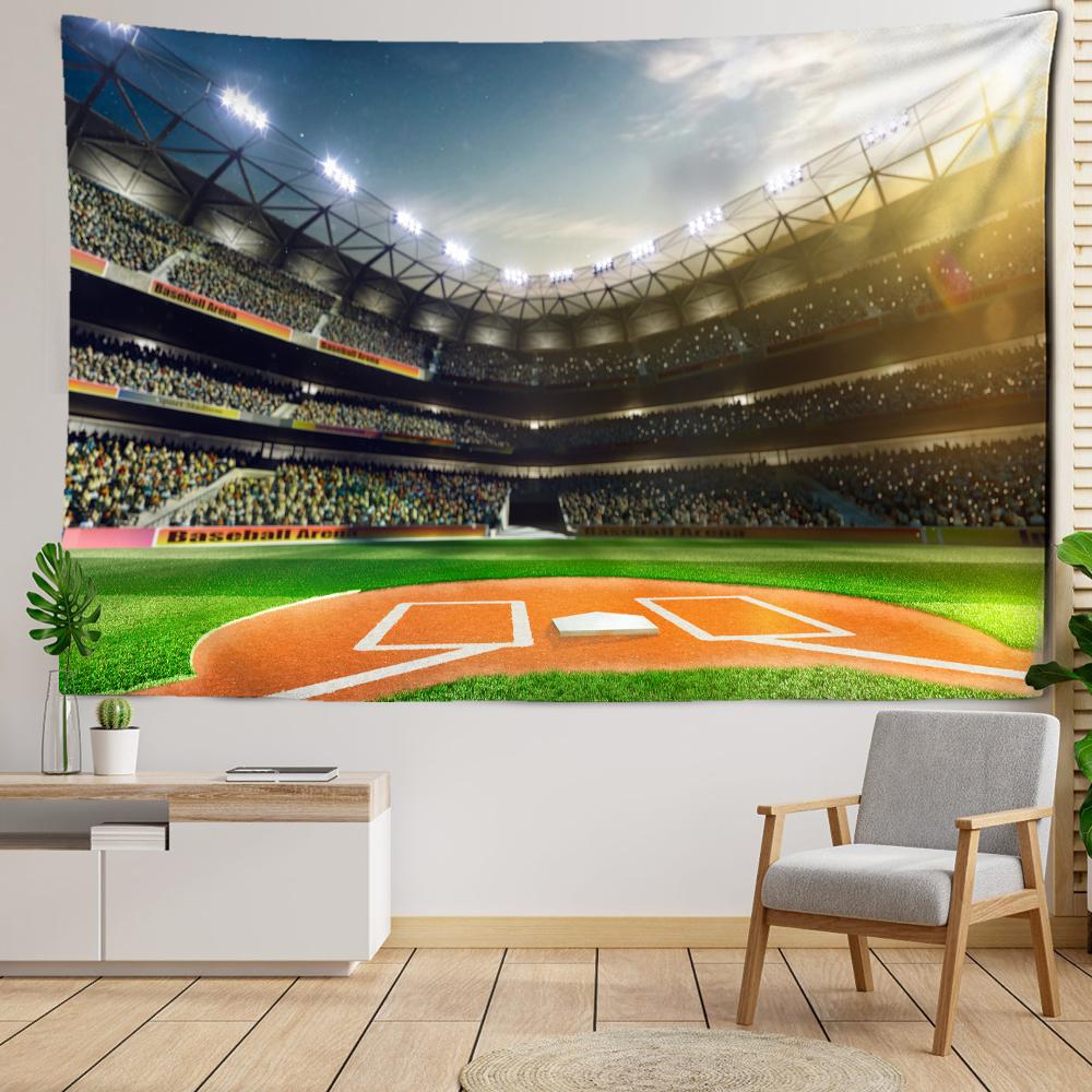 

Футбольное поле Пейзаж Гобелен Настенный Гобелен в богемном стиле Хиппи Тапиз Гостиная Эстетическая комната Домашний декор 95x70CM