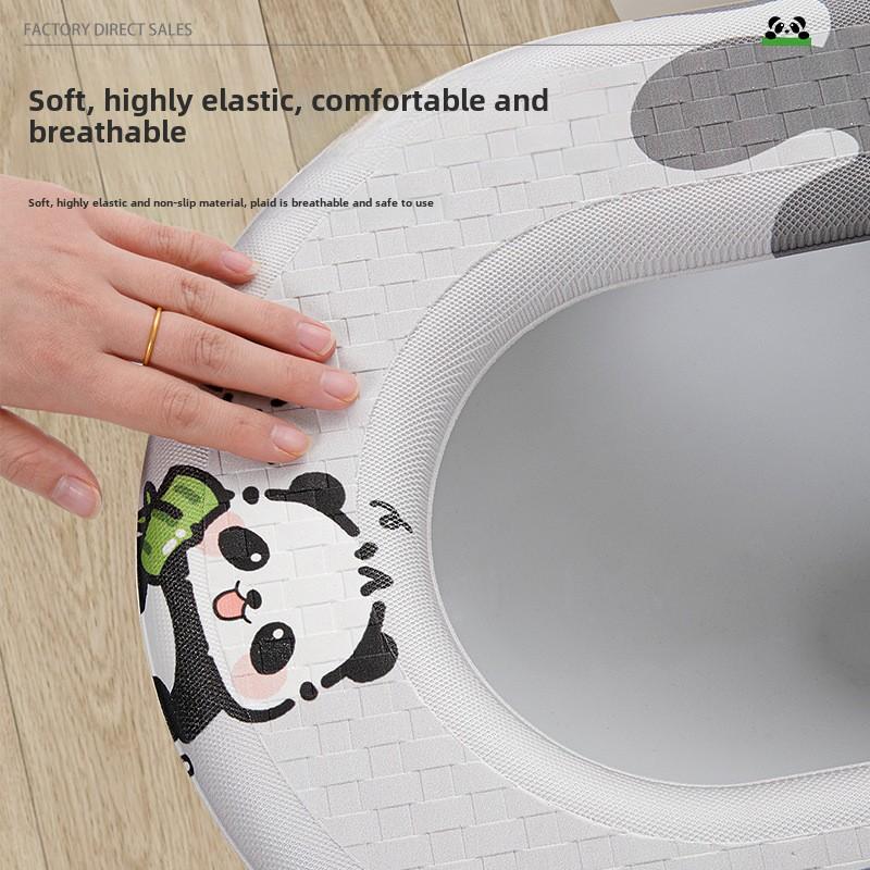Cartoon Toilet Seat Cushion Cover, Soft EVA Toilet Lid Cover with Adhesive, Four Seasons Universal Fit    