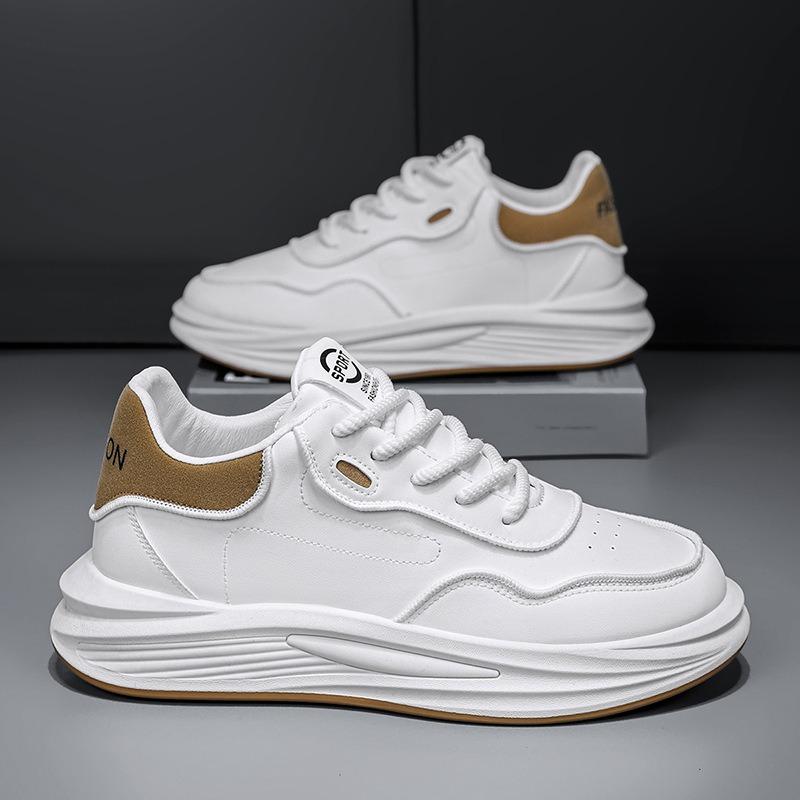 Men's Shoes Spring and Autumn New Versatile Sports Casual Running Height Increase Youth Leather Dad Shoes