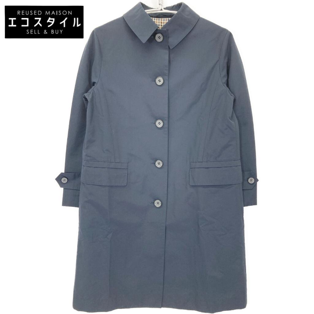 Aquascutum Navy Grosgrain Crew Coat coat 8 NavyUsed