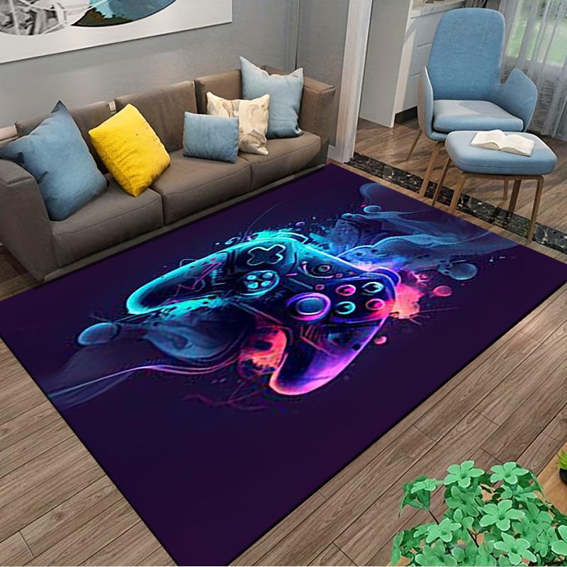 "Colorful Gaming Controller Print Carpet for Bedroom Decoration" Suitable for Use As an Anti-slip for Living Room Bedroom Sofas