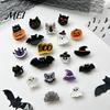 Stylish Acrylic Hair Clamps Halloween Claw Clip, Cute Headdress, Glitter Bat Pumpkin Trendy Accessories for Girls Black Cat Spider Ghost Pattern Women