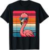 Cool Retro Flamingo In Sunglasses 70s 80s 90s Funny Flamingo T-Shirt Mens Womens Tees Top