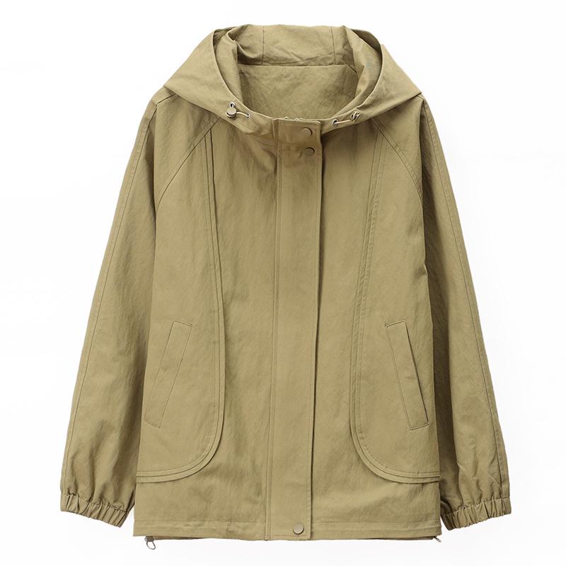 2024 Frühling & Herbst Damen Kapuzenjacke: Modisch, Lässig, Lockere Passform für Mittelalte & Ältere