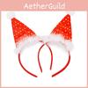 Cross-border Christmas Headband Accessory Cute Red Santa Hat Handcrafted With Christmas Bells