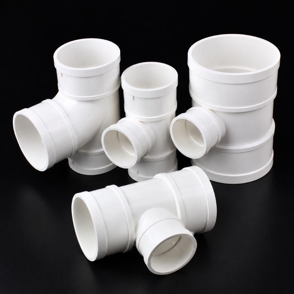 White 3-Way Drainage Pipe Fittings Corrosion-Resistant Drain Pipe Joint Pipeline Accessories