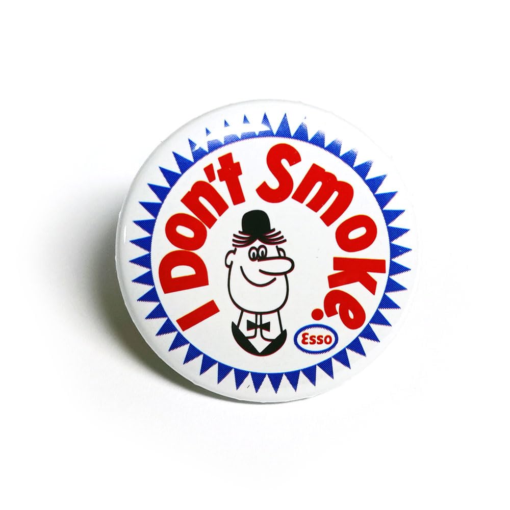 ESSO I Don t Smoke Can Badge, MotorAdvertising, American Goods