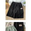Ice Silk Sports Five Quarter Pants Women Summer High Waist Loose Breathable Large Size Home Wide Leg Shorts Wear