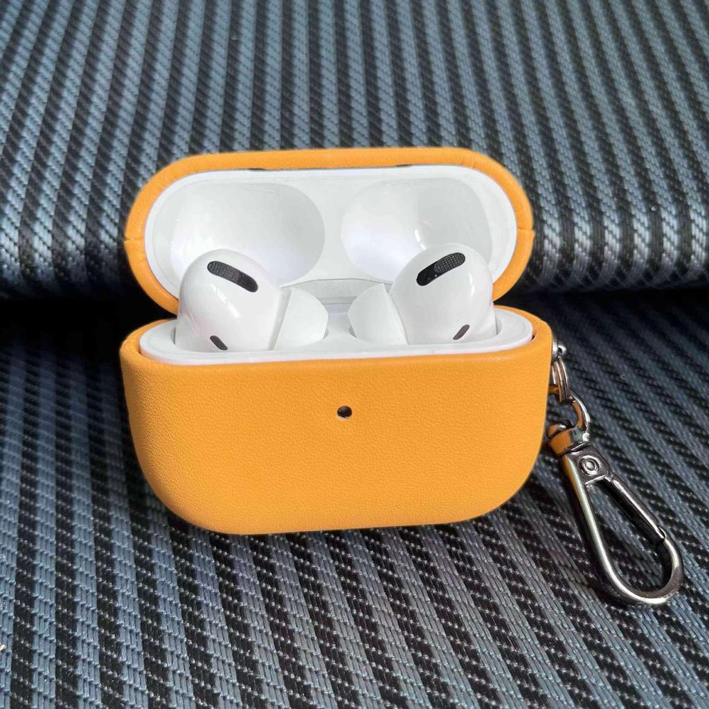 PU Leather Solid Color Wireless Earphone Case for Airpods Pro 2 & Airpods 4 3 2 1 Scratch-proof Drop-proof Inner Flocking Cover