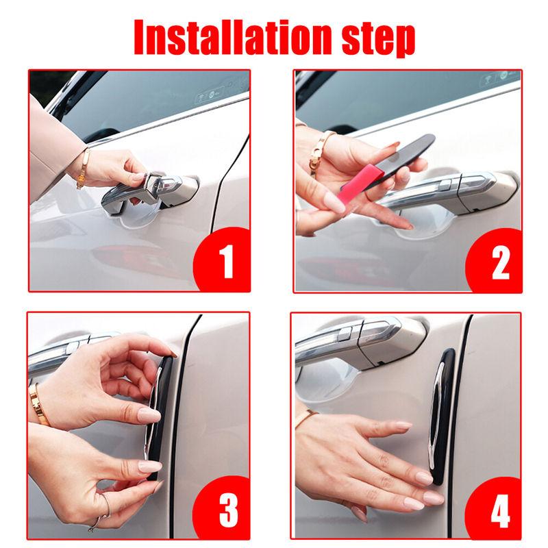 4Pcs Car Door Edge Guard Scratch Strip Anti-scratch Protector Cars Accessories Bumper Protection Stickers GZW