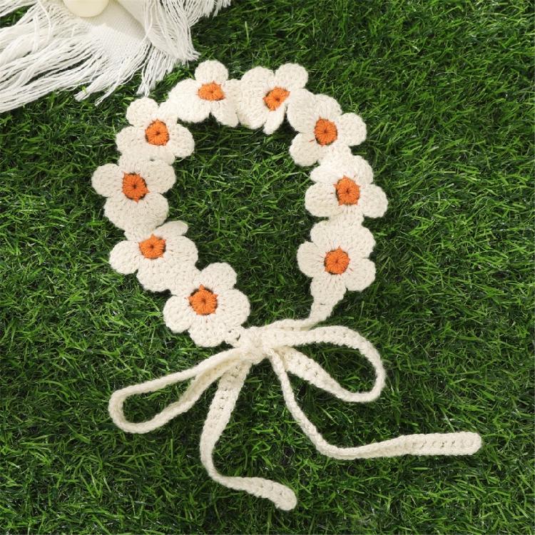 Soft Knitted Flower Hairband Adjustable Headwrap For Sensitive Scalp Beach Wedding Or Daily Use
