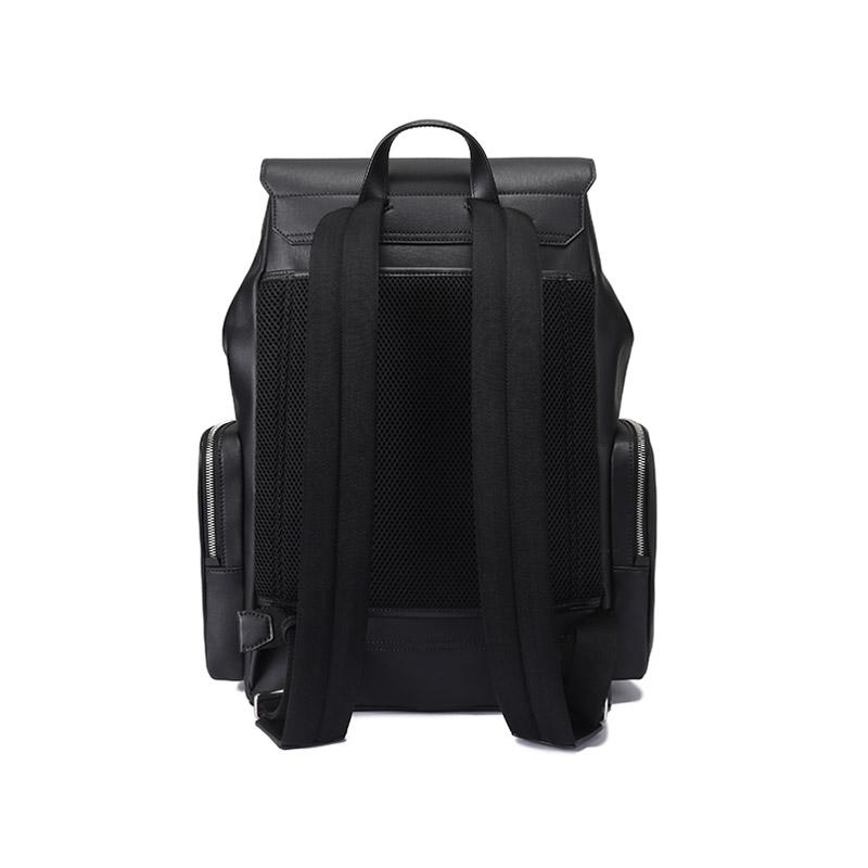 Bally Red Stripe Leather And Fabric Backpack Men Backpack Black 6308459