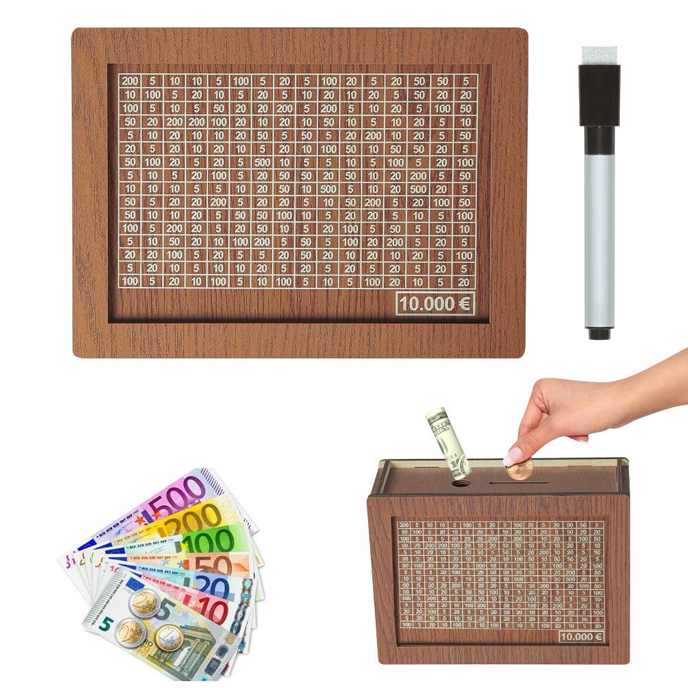 Wooden Counter Piggy Bank: Cross-Border Spot Money Box
