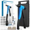 AUTOUTLET Hand Riveter Rivet Nut and Core Rivet Tool Set with Metric Mandrels and Rivet Heads 40 Rivet Nuts and 40 Core Set, 2-in-1 M3-M6 2.4-4.8mm