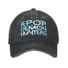 Unisex Women KPop Demon Hunters Huntrix Blue Tiger Derpy Cap Merch Baseball Cap Casual Trucker Hat Adjustable