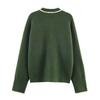 Autumn Women's Casual Long Sleeve Color Block Knit Cardigan