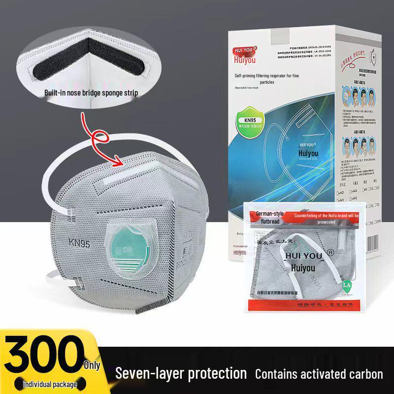 KN95 Dustproof Labor Mask with Breathing Valve - Industrial Protection Against Formaldehyde