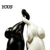 Elegant Animal Figurine Elephant Figurines Loving Gifts for Couples, Wedding Anniversary Modern Sculpture Ornament Nestling Elephants Statue