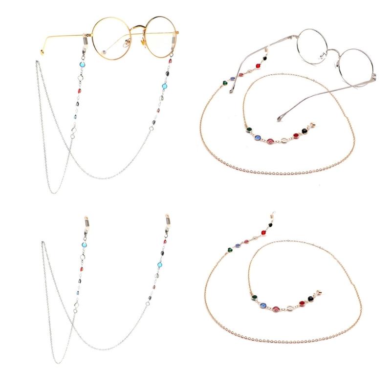 Colorful Beads Eyeglass Chain Fashion Glasses Chain Eyewears Straps Cord for Sports and Daily Activity