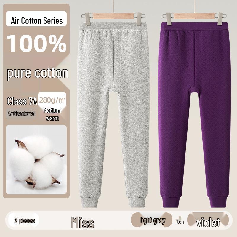 Women's Plus Size Three-Layer Quilted Cotton Pants for Autumn/Winter