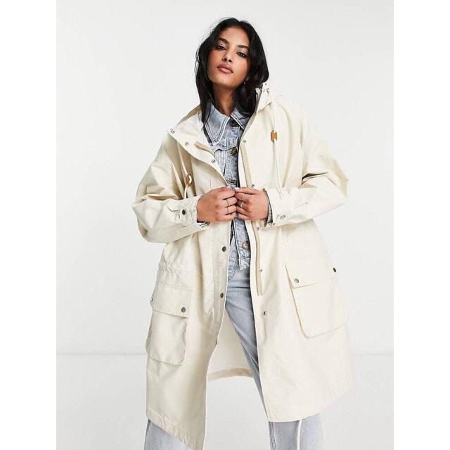 

Дождевик с капюшоном Levi s светло-серого цвета