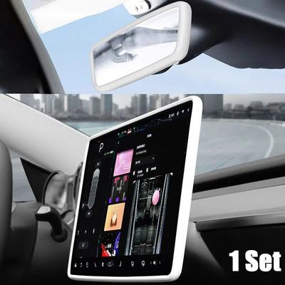 Para Tesla Model 3 Y Highland Protector de Pantalla Marco de Silicona Cubierta de Borde de Pantalla Cuerpo Accesorios de Control Central 2024 2023 2022