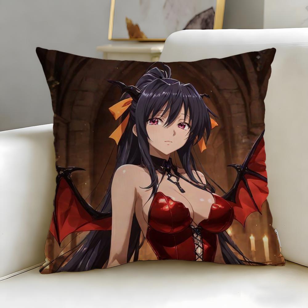 popular anime High School DxD Cushion Cover Soft & Easy-Wash Pillow Case – Versatile for Couch, Bed, Travel and Office