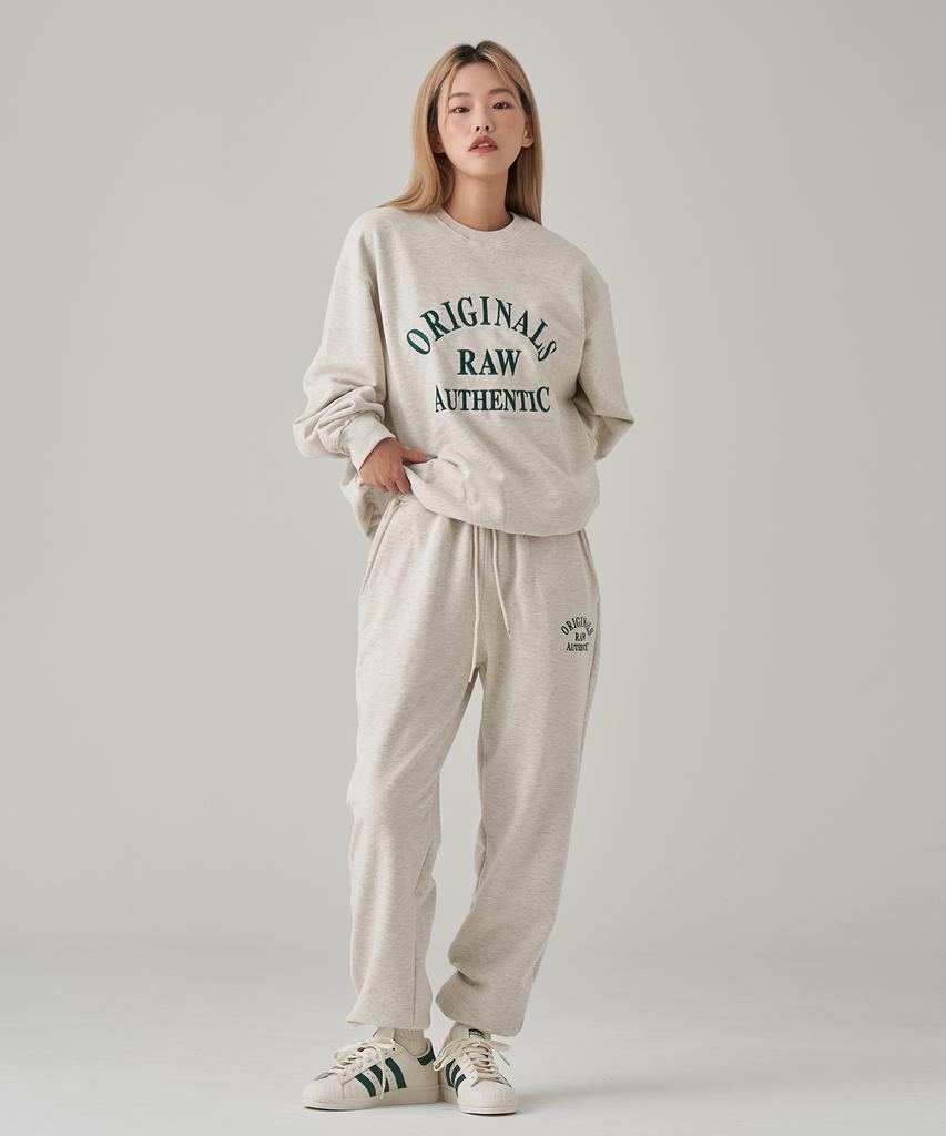 RAW LAB Originals Embroidered Jogger Pants (Oatmeal)
