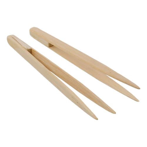 3 Pieces Bamboo Tweezers, Anti-Static Tweezers, Sharp Wooden Tweezers for Gold Leaf, Chips, Quartz, Arts, DIY Crafts