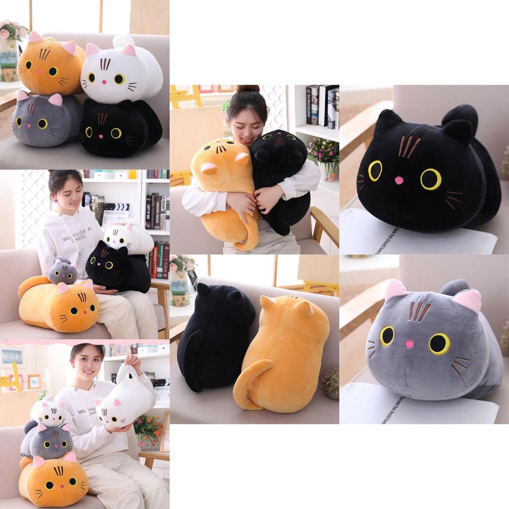 Delightful Cartoon Plush Toy Cat Pillow Soft Cushion Perfect For Kids And Gift Giving