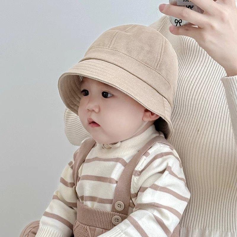 Autumn Sun Protection Japanese Style Pure Cotton Baby Bucket Hat for Toddlers - Trendy Korean Version for Boys & Girls