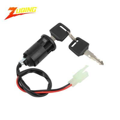 Motorcycle Ignition Switch 2 Wire Lock Female Ignition Key For Suzuki Honda AQuad 4 Wheeler ATV Scooters Universal Accessories