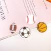 Double-Sided Acrylic Earrings with Embossed Football, Basketball, and Rugby Designs for DIY Jewelry.