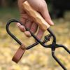 Comfortable Grip Charcoals Clip Metal Wood Barbecue Fire Tongs Fireplaces Tongs  for Easy Charcoals Management