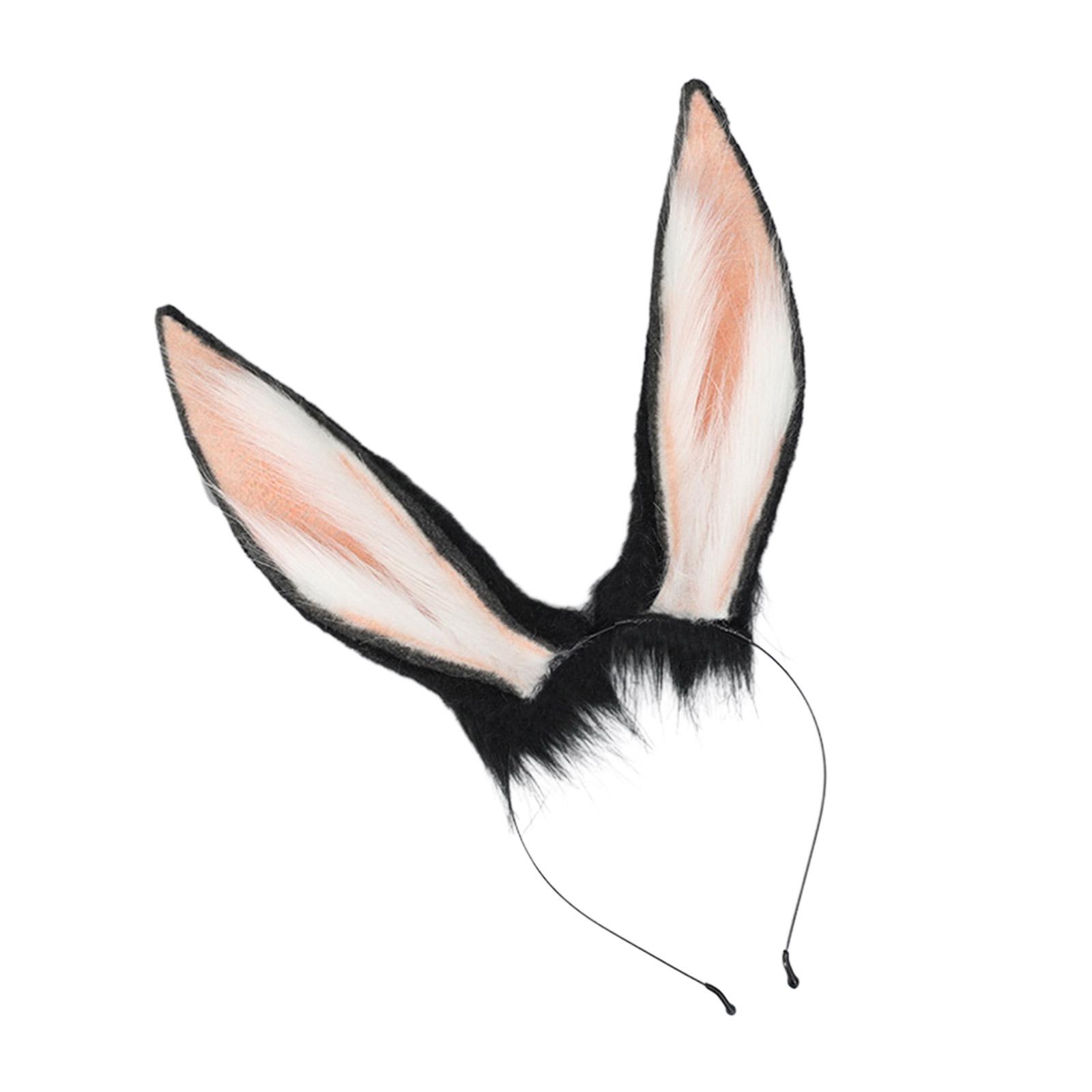 

Lovely Bunny-Ear Headband Anime Plush Headband Party Rabbit Costume Headdress Female Girl Cosplay Headgear Accessories